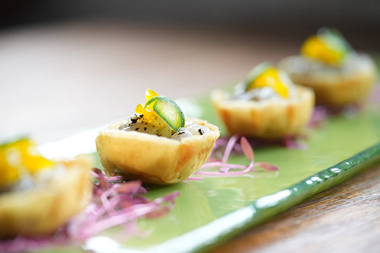 A bite-sized canape for a cocktail event