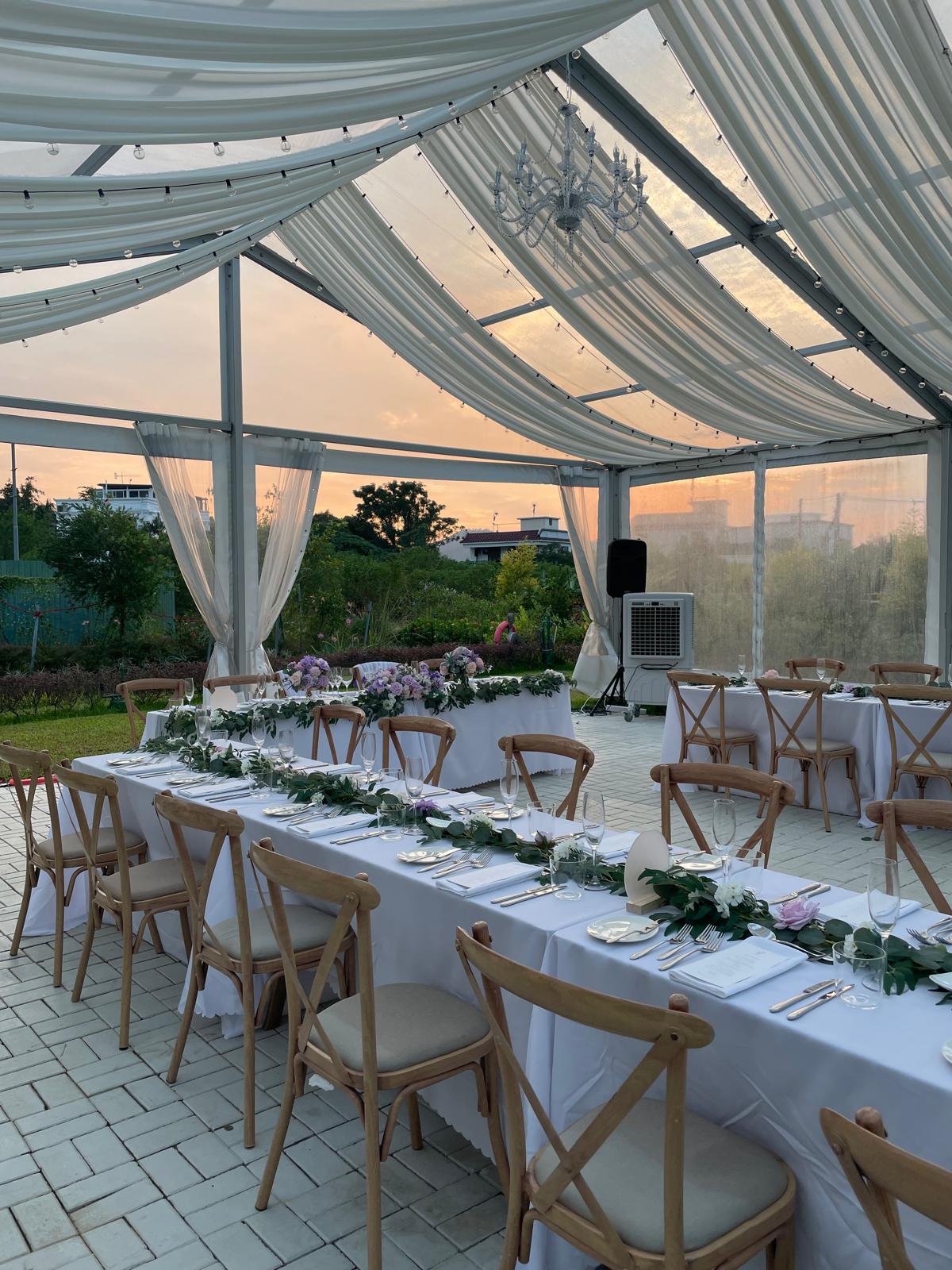 A wedding Set-up in a tent