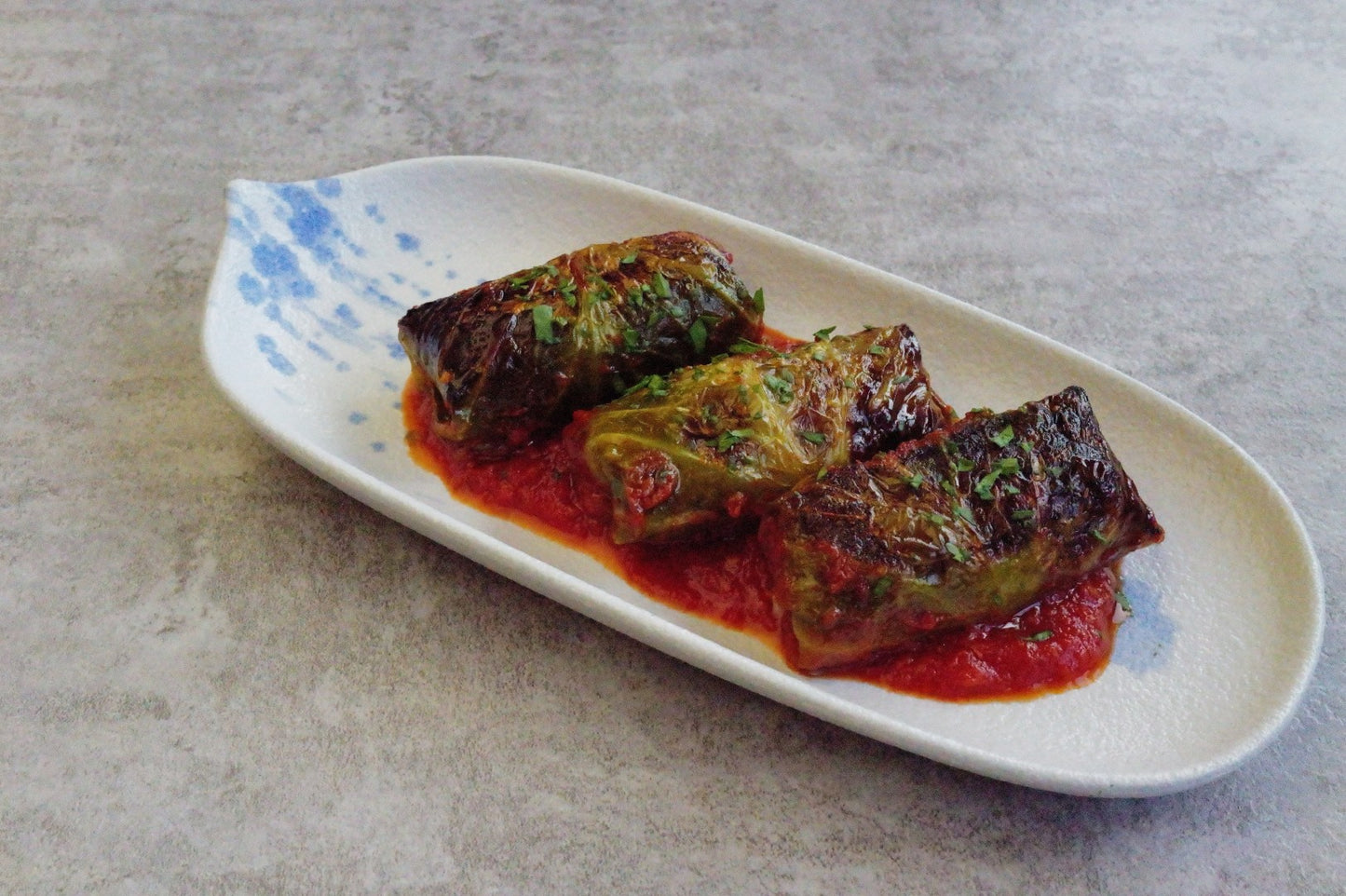 German Pork Cabbage Rolls w/ Tomato Sauce
