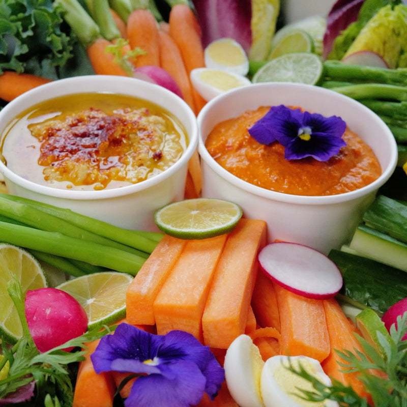 Vegetable Crudites w/ Hummus & Romesco (15 pax)